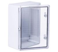 Wiska 50107060 WDB T5 350x500x190mm, ABS Plastic Distribution Enclosure IP65 with Transparent Door c/w 2 Locking Keys, Light Grey