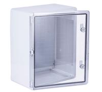 Wiska 50107061 WDB T6 400x500x240mm, ABS Plastic Distribution Enclosure IP65 with Transparent Door c/w 2 Locking Keys, Light Grey