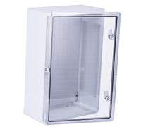 Wiska 50107062 WDB T7 400x600x200mm, ABS Plastic Distribution Enclosure IP65 with Transparent Door c/w 2 Locking Keys, Light Grey