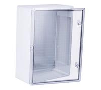 Wiska 50107065 WDB T8 500x700x250mm, ABS Plastic Distribution Enclosure IP65 with Transparent Door c/w 2 Locking Keys, Light Grey