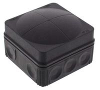 Wiska Adaptable Junction Box Enclosure Black 108 76mm X 76mm X 51mm (10061999)