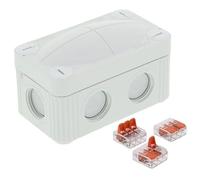 Wiska Combi 206 LG Polypropylene 85 x 49 x 51mm Enclosure Grey IP66 3×3 Pole Wago Connectors - 10109901