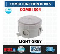 Wiska COMBI 304 Circular Empty Junction Box 10110629 IP66/IP67 Grey 82x57mm