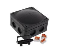 Wiska Combi 308 Pvc Adaptable Box With Wagos Black Ip66