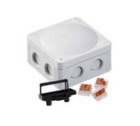 Wiska Combi 308 Pvc Adaptable Box With Wagos Grey Ip66