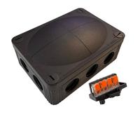 Wiska Combi 310 BK Polypropylene 116 x 85 x 51mm Enclosure Black IP66 c/w 3 x 221-413 Wago Connectors - 10113411