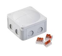 Wiska Combi 607 LG Polypropylene 110 x 110 x 66mm Enclosure Grey IP66 3 x 3 Pole Wago Connectors - 10110871