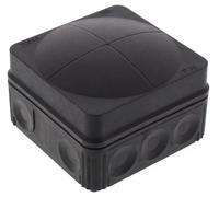 Wiska Combi Junction Box Black 108 76x76x51mm No Terminals 10061999 BK