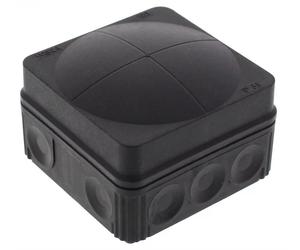 Wiska Combi Junction Box Black 108 76x76x51mm No Terminals 10061999 BK