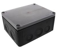 Wiska Combi Junction Box Black 1610 200x160x94mm Black/Clear No Terminals