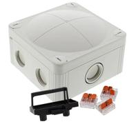 Wiska Combi Junction Box Grey 407 95x95x60mm 3 x Wago 221 10109674 LG 3-221-413