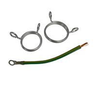 Wiska E-SPRING20 COMBI M20 Brass Nickel Plated Earth Spring c/w Earth Lead & Screws (5 Pack)