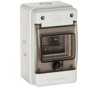 Wiska INDUBOX 1304R/W 4 Way IP65 Weatherproof Consumer Unit Enclosure, Light Grey
