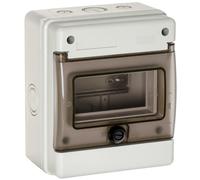 Wiska INDUBOX 1306BR/W 6 Way IP65 Weatherproof Consumer Unit Enclosure, Light Grey