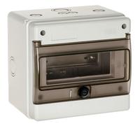 Wiska INDUBOX 1308AR/W 8 Way IP65 Weatherproof Consumer Unit Enclosure, Light Grey