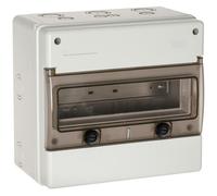 Wiska INDUBOX 1312R/W 12 Way IP65 Weatherproof Consumer Unit Enclosure, Light Grey