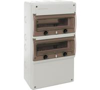 Wiska INDUBOX 1332P-W 32 Way IP65 Weatherproof Consumer Unit Enclosure, Light Grey