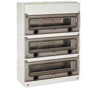 Wiska INDUBOX 1348R/W 48 Way IP65 Weatherproof Consumer Unit Enclosure, Light Grey
