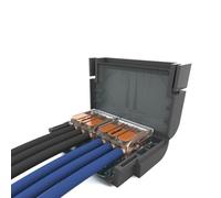 Wiska Shell Box Gel Waterproof Junction Box & 221 Connector IPX8 (2 x 3Way Connectors)