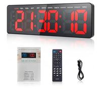 Wiskyn Gym Timer, 13.2" Workout Interval Timer with CountDown CountUp Stopwatch, 3 Adjustable Brightness/Volume, Fitness Digital Clock for TABATA HIIT MIIT