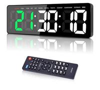 Wiskyn Gym Timer, 16.5" Workout Interval Timer with 12/24H Clock,CountDown & Up, Stopwatch, 3 Adjustable Brightness/Volume, Fitness Digital Clock for Home Gym Office School