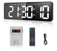 Wiskyn Gym Timer Clock,13.2" Digital Wall Timer Clock with Stopwatch Countdown Countup, Interval Training Workout for Gym, Office, Kitchen, Classroom,3 Light/Volume Adjustable