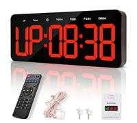 Wiskyn Gym Timer, Workout Interval Timer with Count Down & Up Stopwatch, Adjustable Brightness/Volume, Fitness Digital Clock with Remote for Home Indoor and Outdoor, Wall & Desk Mount