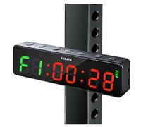 Wiskyn LED Interval Timer Gym Timer, Digital Stopwatch Count Down/Up with Strong Magnetic Back, 5-Level Brightness, Rechargeable Fitness Timer for HIIT TABATA Fitness Home Garage Boxing