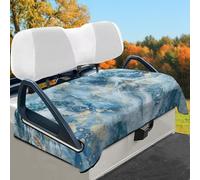 Wismoutput Blue Marble Sightseeing Car Seat Blanket Golf Cart Seat Covers with Non-Slip Bottom for Most 2 Seat Golf Carts, Club Cars and More