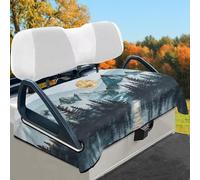 Wismoutput Mountain Moon Golf Cart Seat Cover Portable Club Car Seat Towel Universal Fit for Most 2-Seat Golf Cart Sightseeing Car Seat Blanket