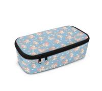 Wismoutput Rainbow Pony Blue Large Capacity Pencil Case School Pen Cases Organizer for Girls Boys Kids School Students Back to School Gifts