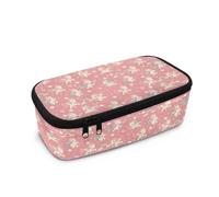 Wismoutput Rainbow Pony Pink Pencil Case for Kids Pen Holder Bag Large Capacity Office Desk Organizer Storage Marker Stationery Pouch for Kids