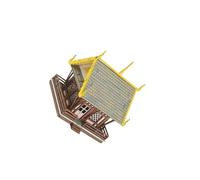 wisoolkic 1/72 Wooden 3D Model Miniature House For Skill Development And Creative Assembly Of Charming Designs Spatial Imagination Architectural Scene Mini Building Blocks Puzzles
