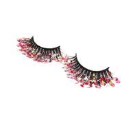 wisoolkic 2pcs Easy Application Glittery Eyelashes With Sequins Reusable And Washable Lightweight Comfort Plastic Professional, Q-13