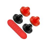 wisoolkic Air Hockey Pushers Felt Bottom Standard Size Premium Materials Indoor Games Experience Fun For Kids And Adults Home For Kids Adult Indoor Family Games Equipment , Black and Red , 96x60mm