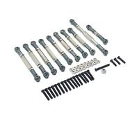 wisoolkic Aluminium Alloy Steering Link Rod Servo Link Rod Set For WPL 1/16 C14 RC Car Upgrade Accessories Parts RC Car Metal, titanium