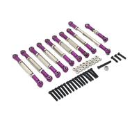 wisoolkic Aluminium Alloy Steering Link Rod Servo Link Rod Set For WPL 1/16 C14 RC Car Upgrade Accessories Parts RC Car Metal, purple