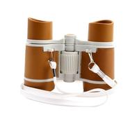 wisoolkic Bird Watching Outside Toys Telescope for Kids Mini Binoculars with 4x30 Lenses Learning Through Adventure in Nature Compact Binoculars for Kids, Deep Coffee White, 8.8x11x4cm