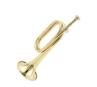 wisoolkic Brass Trumpet With Mouthpiece Easy To Play Distinctive Appearance Wide Application Metal Brass Cavalry Horn