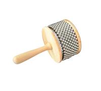 wisoolkic Cabasa Hand Shaker Wooden Cabasa Hand Shaker Educational Toy Percussion Instrument With Metal Beads Kids Gift Musical Instrument Musical Toy Percussion, Dia 11.5cm