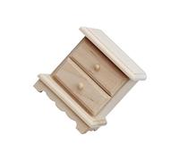 wisoolkic Charming Dollhouse Furniture Mini Bedside Tables Crafted Wood Bringing Joy To Every Full Of Decorative Value 1/12 Dollhouse Furniture Mini