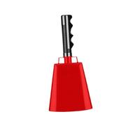 wisoolkic Cheering Bell Loud Handbell Football Games Compact Easy To Carry Ergonomic Cowbell Percussion Musical Instrument Football Games Noise Maker Handbells Musical Bell, Red, Total Length 26cm