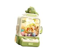 wisoolkic Claw Doll Machine Indoor Arcade Games For Ages 4 Unique Playtime Adventure Combining Skills And Fun At Home Or Parties DIY Electric Claw Machine Grab Doll Clip, Green, 20x15.7x29.6cm