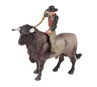 wisoolkic Cowboy Bull Riding Figurine Playset Colorful Adventure Toy Promoting Imaginative Play And Learning Activities Desktop Cowboy Sculpture Early Educational Toys