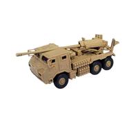 wisoolkic DIY Assembly Tank Vehicle Model Compact Size Tank Model Toy To Share Fun Develop Skills Creative Experiences 1/72 DIY Set Assemble Home Decoration, Yellow, 13x4.5x4.5cm