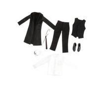 wisoolkic DIY Men Leather Suit Action Figure Costume Set Fashioning 1/6 Scale Action Figures 6 Pieces Men Leather Suit Set is Designed to Fit 1/ Scale Male Figures