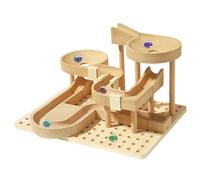 wisoolkic DIY Wooden Track Marble Toy Jigsaws Toys Engaging Educational Gift Developing Logical Thinking Skills Fun Puzzle Assembly Experience DIY Wooden Track Marble Toy Jigsaws Toys Crafts