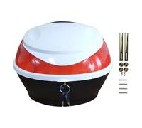 wisoolkic Durable Waterproof Motorcycle Rear Trunk Storage Box Spacious Easy To Install Electric Bicycle Accessories With Secure Lock Electric Bike Storage Box Small Motorcycle Trunk, Style C