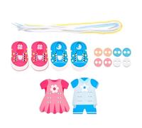 wisoolkic Effective Childrens Wooden Lacing Game Threading Teaching Enhancing Patience And Observation Skills In Young Learners Buttoning Game Shoelaces Threading Teaching Toys