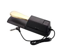 wisoolkic Electric Piano Sustain Foot Pedal Anti Slip Rubber Pad Ensures Stability While Playing Piano Keyboard Pedal Sustain Universal Damper Foot, Gold, 23.2x7.4x5.8cm